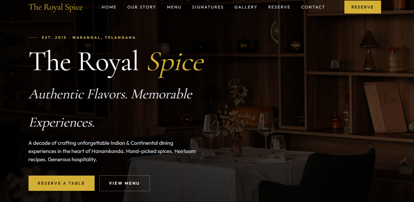 Restaurant Website